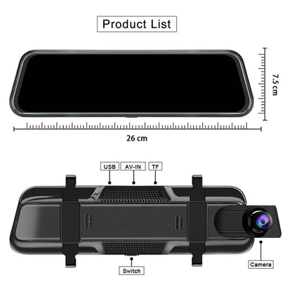 🔥2025 Hot Sale--50% Discount🔥Touchscreen Dash Cam with Rearview Camera
