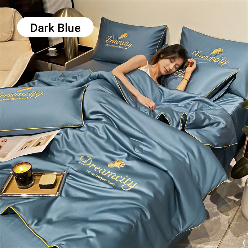 ⏰Last Day Sale 50% OFF🥰 ✨Summer Simple Ice Silk Quilt❄️ Ultra Cool Anti-Sweat Thin Quilt, Machine Washable Bedding