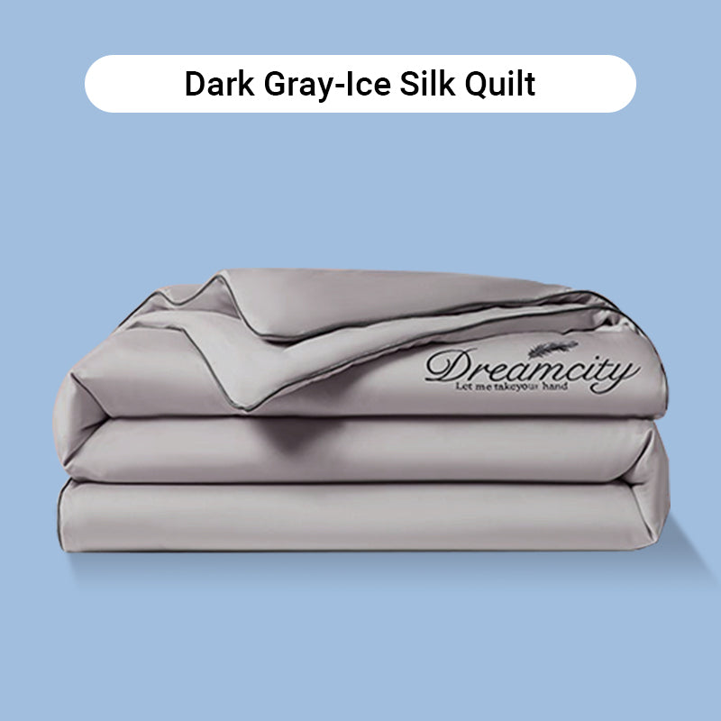 ⏰Last Day Sale 50% OFF🥰 ✨Summer Simple Ice Silk Quilt❄️ Ultra Cool Anti-Sweat Thin Quilt, Machine Washable Bedding