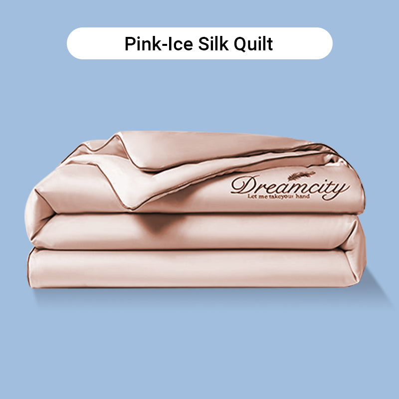 ⏰Last Day Sale 50% OFF🥰 ✨Summer Simple Ice Silk Quilt❄️ Ultra Cool Anti-Sweat Thin Quilt, Machine Washable Bedding