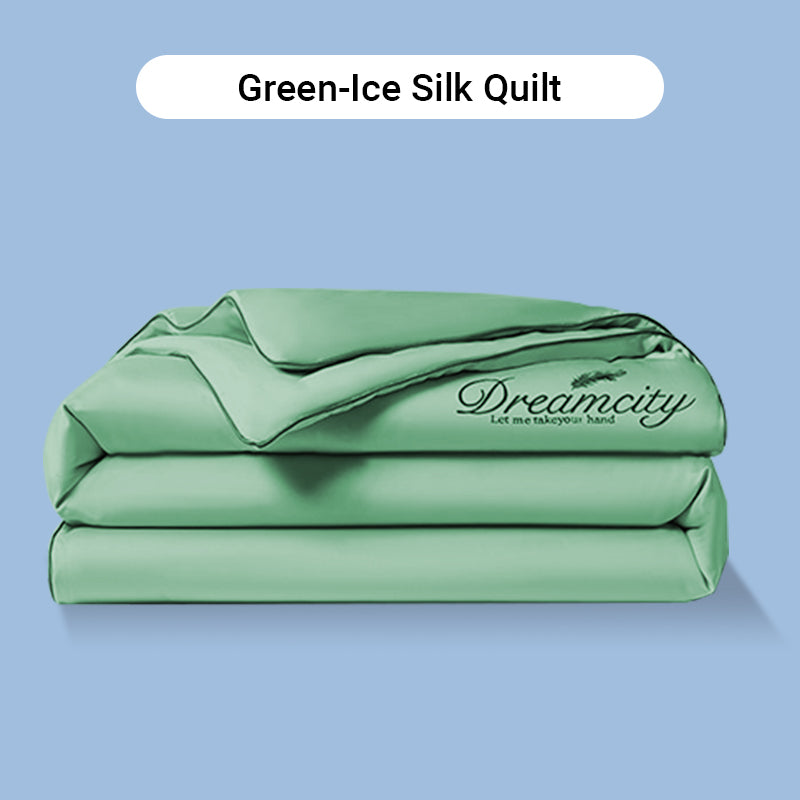 ⏰Last Day Sale 50% OFF🥰 ✨Summer Simple Ice Silk Quilt❄️ Ultra Cool Anti-Sweat Thin Quilt, Machine Washable Bedding