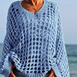⏳Time-Limited Special⏰Women’s Casual Solid Color Crochet Knit Top