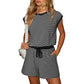 🎁Last Day Sale 50% OFF🔥Women's striped top with long sleeves Shorts 2-piece set