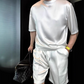 ⏳2025 Hot Sale 50% OFF🔥High Quality Men's Mercerized Cotton Casual Solid Color Top and Shorts Two-Piece Set【Loose fit, suitable for all occasions】