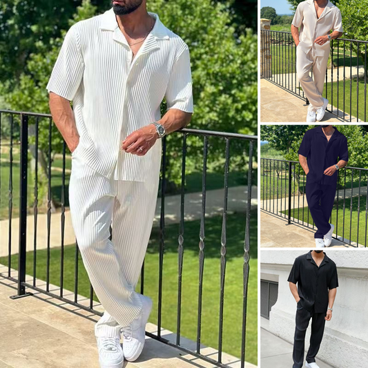⏳2025 Hot Sale 50% OFF🔥Fashion Casual Two-Piece Sports Set for Men【Loose fit, suitable for all occasions】