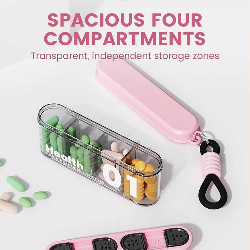 🎁 Hot Sale 49% OFF 🔥Outdoor 4 Compartment Portable Sealed Pill Organiser