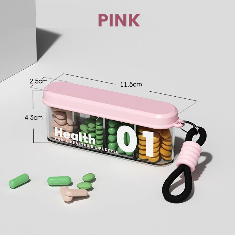 🎁 Hot Sale 49% OFF 🔥Outdoor 4 Compartment Portable Sealed Pill Organiser