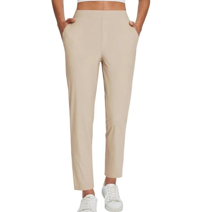 🔥⏳LIMITED OFFER 50%OFF🌞Women’s High-Waisted Zip-Pocket Trousers 👖 – 4-Way Stretch, Tummy Control, Breathable Quick-Dry, 6 Colours, S-3XL