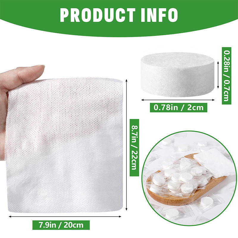 🏆Flash Sale⚡50K+ SOLD!💥EACH ONLY $0.12!!!✨Compressed Towel Tablets - 142% high-quality pure cotton