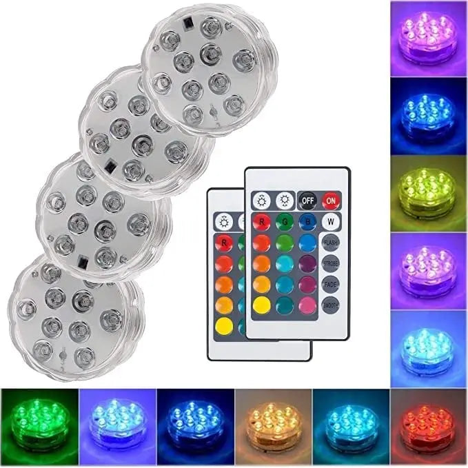 ⏳🔥LIMITED-TIME 50% OFF! 🌈 Underwater LED Lights – Wireless Remote & Stunning Color Effects ✨