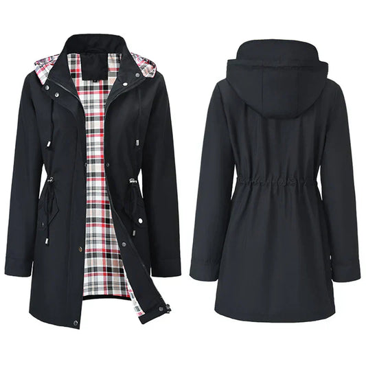 ⏳Time-limited Special -- 50% Off⏰Ultimate Plaid Waterproof Jacket for Women🍃