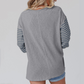 🍂 Easy Everyday Comfort | Women's Color-Block Striped Long-Sleeve Tunic Top