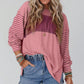 🍂 Easy Everyday Comfort | Women's Color-Block Striped Long-Sleeve Tunic Top