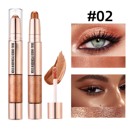🔥2025 Hot Sale--Many people recommend it🔥Smooth Finish Dual-Ended Eyeshadow Stick