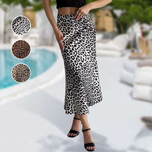 👍Hot Sale 49% Off🔥Leopard High Waist Printed Long Skirt