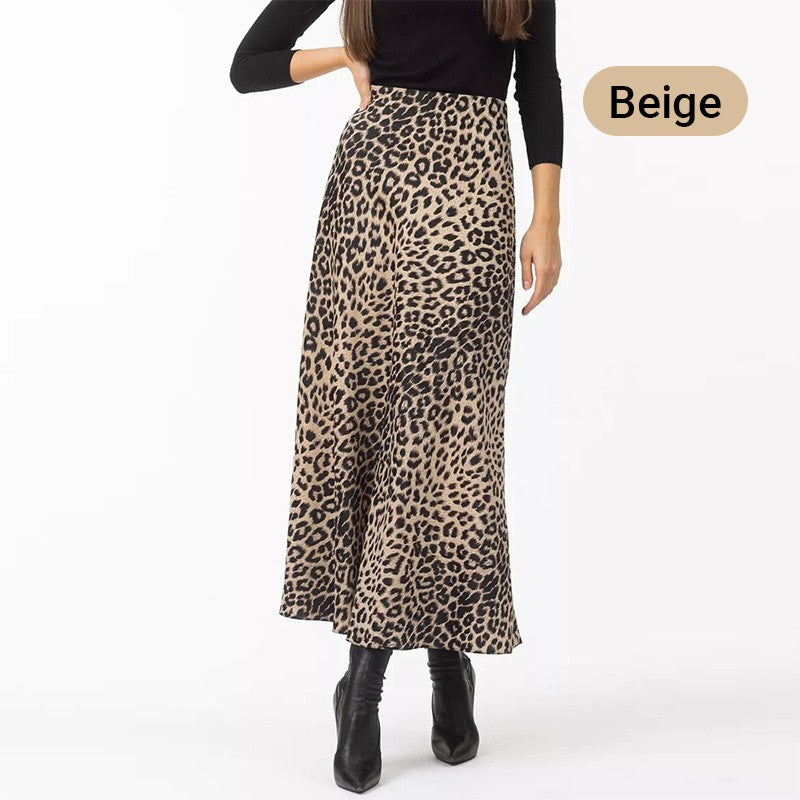 👍Hot Sale 49% Off🔥Leopard High Waist Printed Long Skirt