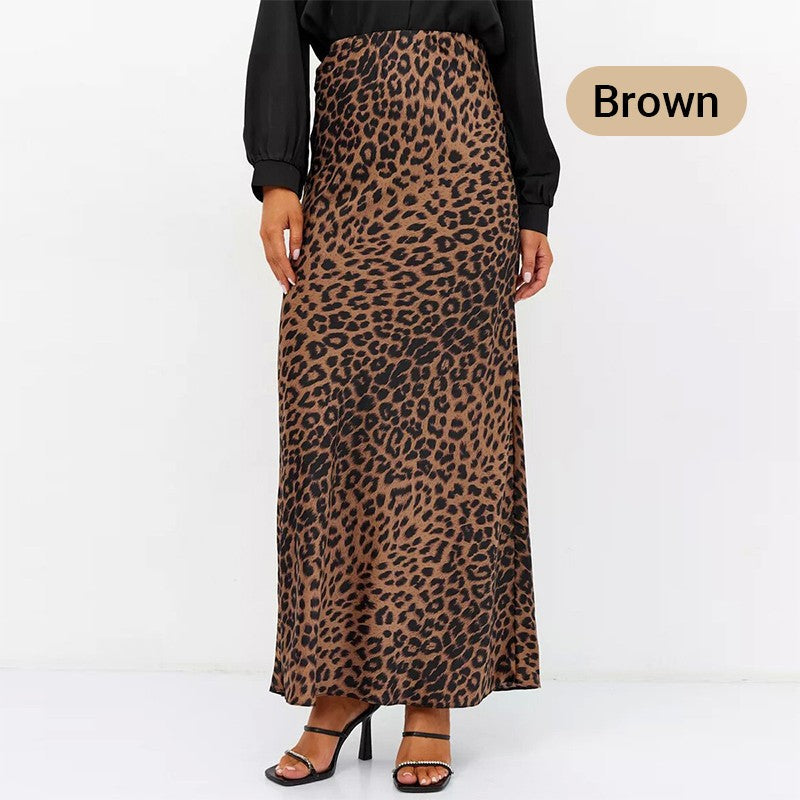 👍Hot Sale 49% Off🔥Leopard High Waist Printed Long Skirt