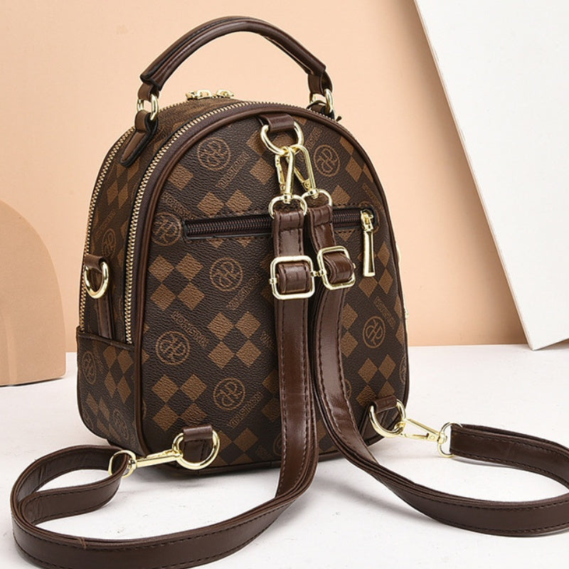 🔥2025 Hot Sale🔥Fashion Diamond-Pattern Print Mini Backpack