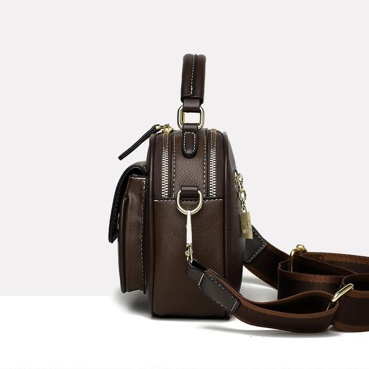 ✨Hot Sale 50% off✨Elegant Double Layer Wide Strap Crossbody Handbag👜