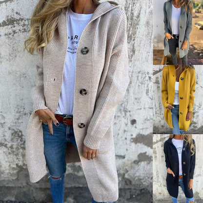 🧶 Premium Cozy Layers | Women's Button-Down Hooded Cardigan ⚡ Free Shipping