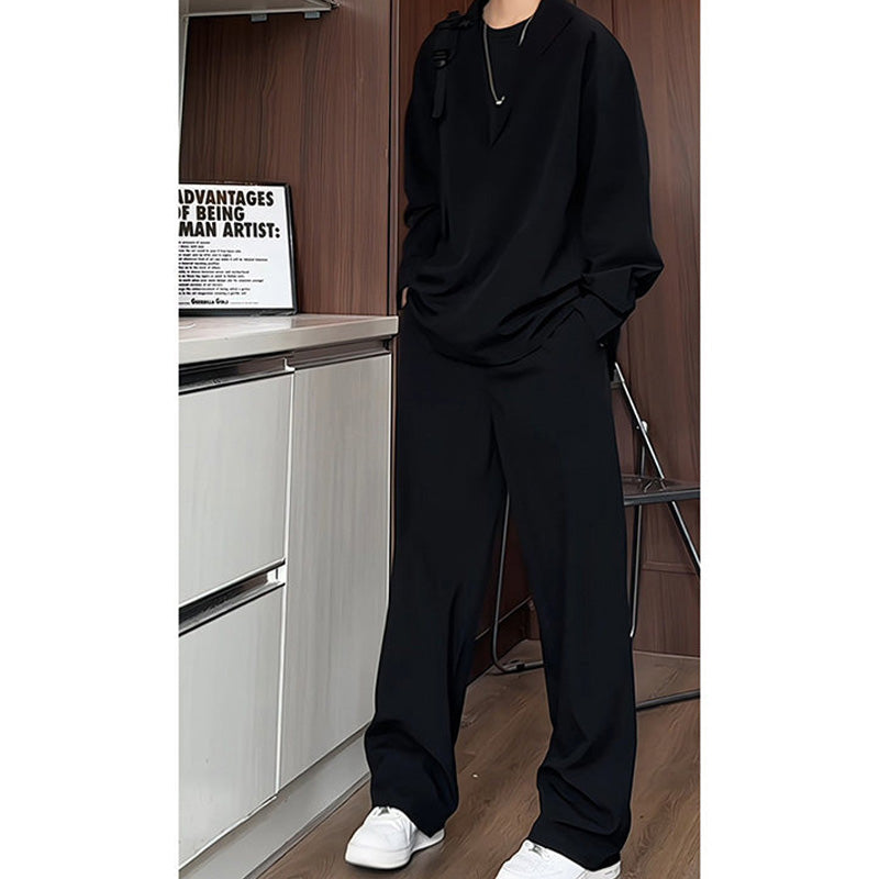 🔥2025 Hot Sale 50% Off🔥False Two-Piece V-Neck Shirt & Pants Set