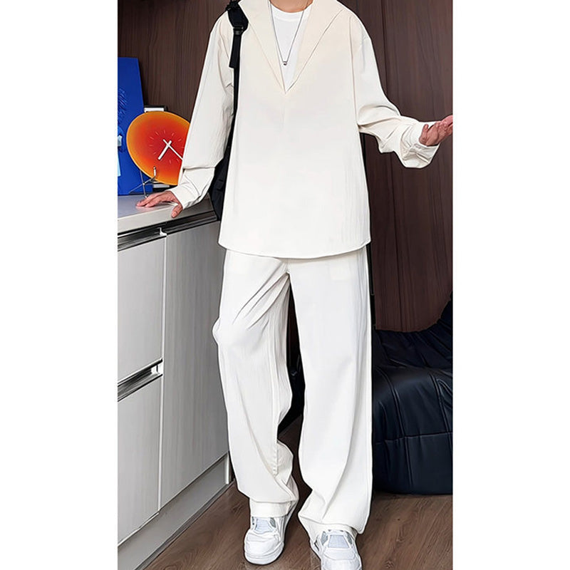 🔥2025 Hot Sale 50% Off🔥False Two-Piece V-Neck Shirt & Pants Set