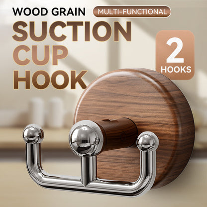 Multi-Functional Wood Grain Suction Cup Hook