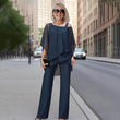 💎 50% OFF – LIMITED TIME! 💎 Women’s Irregular Chiffon Top & Wide-Leg Pants 2-Piece Set – Flowy, Elegant & Effortlessly Chic 👚👖