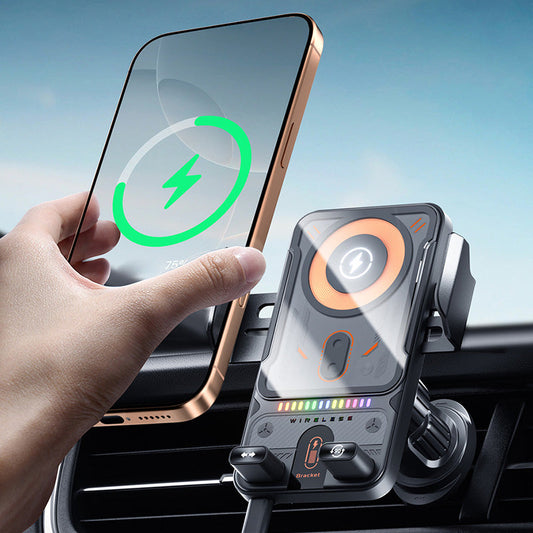 ✨ Limited stock available, don't miss out!🙌Smart 2-in-1 car phone holder with swivel function and wireless charger