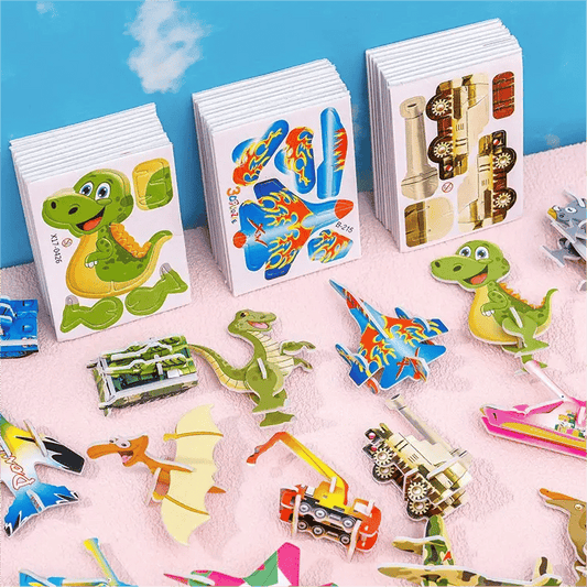 🦖 50% OFF! 🧩 EDUCATIONAL 3D PUZZLE - 50-Piece Cartoon Dinosaur Set with Vibrant Colors, Develops Creativity & Spatial Thinking for Ages 4+ 🎨✨