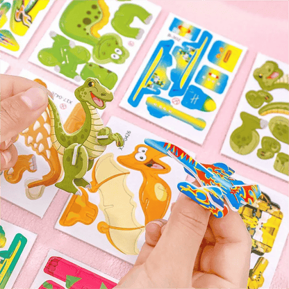 🦖 50% OFF! 🧩 EDUCATIONAL 3D PUZZLE - 50-Piece Cartoon Dinosaur Set with Vibrant Colors, Develops Creativity & Spatial Thinking for Ages 4+ 🎨✨