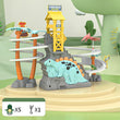 🦖 50% OFF NOW! 🎁 Electric Dual Track Dinosaur Slide - Interactive Toy with Changing Tracks & LED Lights, Encourages Crawling & Motor Skills for Toddlers 🏠⚡