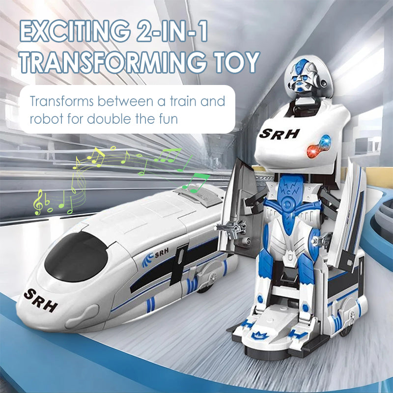 🔥LAST DAY SALE 50% OFF!!🏆Rechargeable Transforming Train Robot Toy