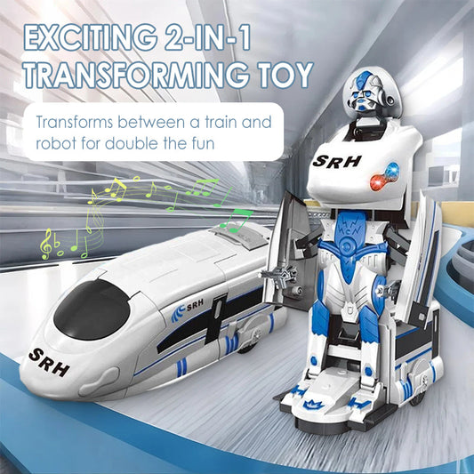 🔥LAST DAY SALE 50% OFF!!🏆Rechargeable Transforming Train Robot Toy