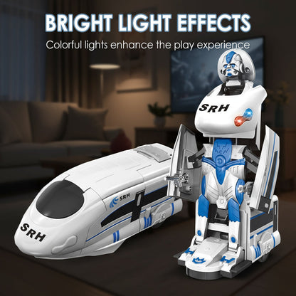 🔥LAST DAY SALE 50% OFF!!🏆Rechargeable Transforming Train Robot Toy