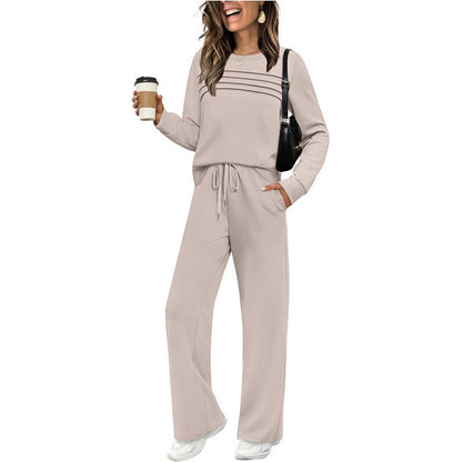 ⏳Time-limited Special --50% OFF⏰Women's Crew Neck Top & Drawstring Pants Set