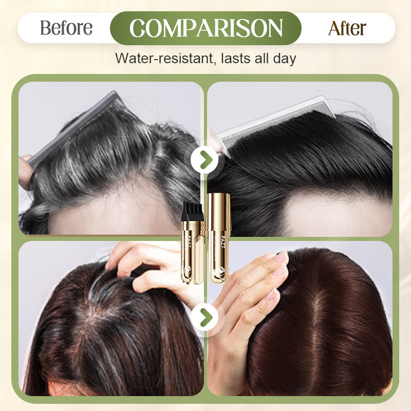 ✨ 2-IN-1 HAIR DYE COMB - Precision Application for Gray Coverage, Non-Drip Formula with Nourishing Argan Oil, 5 Min Processing Time 🌸🧴