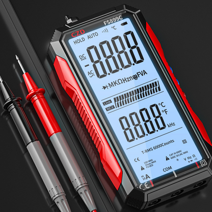 ⚡USB Rechargeable Digital Multimeter🔋– 6000 Counts, Large Color Screen & Backlight! 🛠️🔌