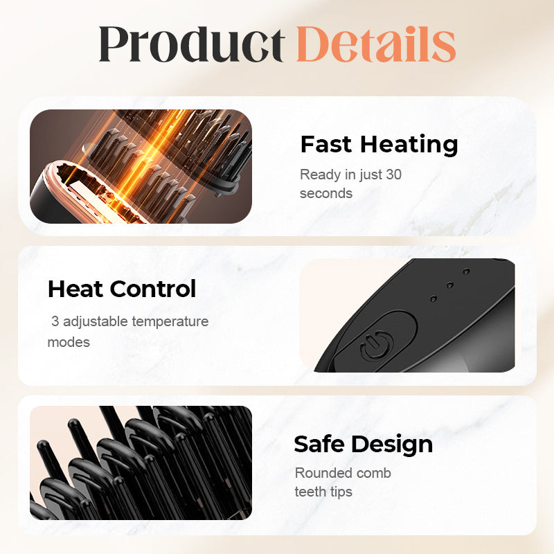 🏆Flash Sale⚡🔥Buy Now 50% OFF! Only Today🔥Mini Cordless Hair Straightener Comb