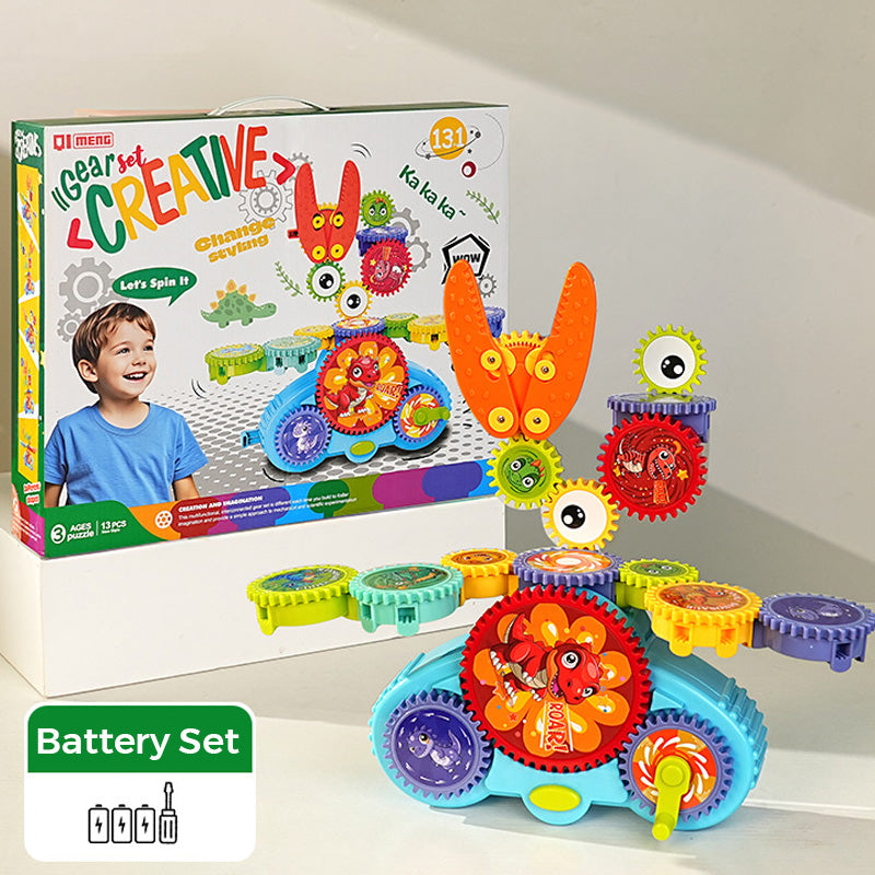 🎉 50% OFF Today! Transforming Gear Electric Building Blocks Toy 🚀