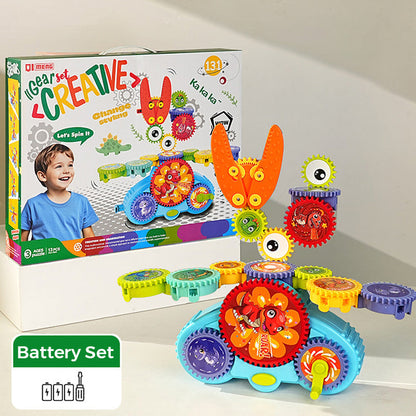 🎉 50% OFF Today! Transforming Gear Electric Building Blocks Toy 🚀