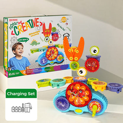🎉 50% OFF Today! Transforming Gear Electric Building Blocks Toy 🚀