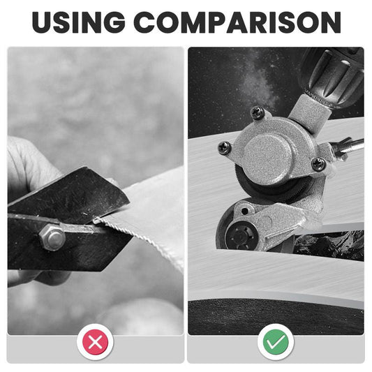 ⚡ 50% OFF NOW! ✨ Electric Drill Sheet Metal Cutter - 3-in-1 Tool for Steel, Aluminum & Copper with Laser-Guided Precision 🔧💥