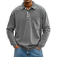 👔 Easy Style, Everyday Comfort | Men's Cotton Long-Sleeve Shirt with Pocket