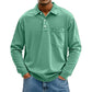 👔 Easy Style, Everyday Comfort | Men's Cotton Long-Sleeve Shirt with Pocket