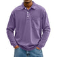 👔 Easy Style, Everyday Comfort | Men's Cotton Long-Sleeve Shirt with Pocket