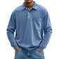 👔 Easy Style, Everyday Comfort | Men's Cotton Long-Sleeve Shirt with Pocket