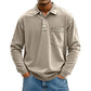 👔 Easy Style, Everyday Comfort | Men's Cotton Long-Sleeve Shirt with Pocket
