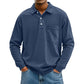 👔 Easy Style, Everyday Comfort | Men's Cotton Long-Sleeve Shirt with Pocket