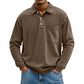 👔 Easy Style, Everyday Comfort | Men's Cotton Long-Sleeve Shirt with Pocket